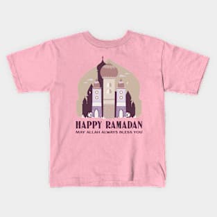 Happy Ramadan Kareem Eid Mubarak Muslim Islamic Islam Kids T-Shirt